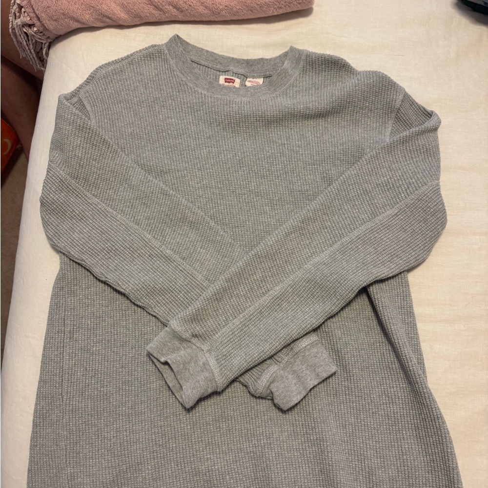 Levi's Men's Light Gray Crewneck Sweater